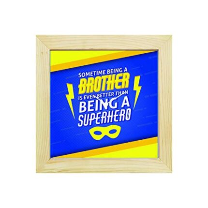 Yaya Cafe Birthday Rakhi Gifts for Brother, Super Hero Brother Framed Wall Clock - 6 x 6 inches