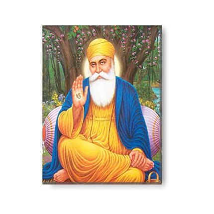Yaya Cafe Blissful Guru Nanak Dev Ji Sikhism Sikh Guru Canvas Wall Painting Hangings Gurpurab Diwali - Image 1