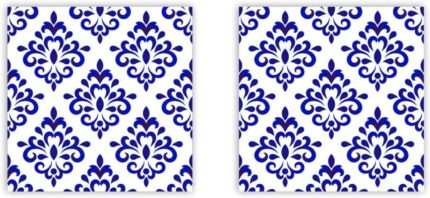 Yaya Cafe Blue Pottery Indigo Mug Set of 2 Antique Attractive with Coasters 330 ml - Image 4