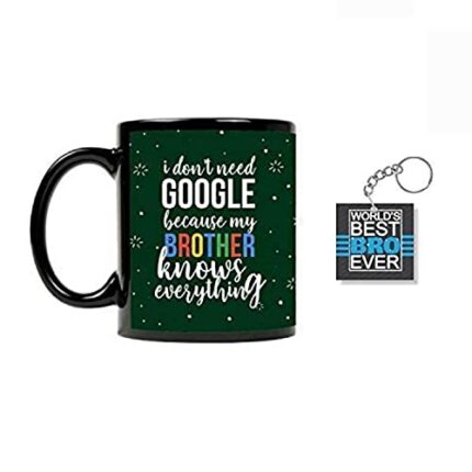Yaya Cafe Combo of Birthday, Google Brother Mug, Coaster, Keychain for Men/Boys Set of 4 - Image 1