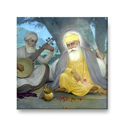 Yaya Cafe Divine Guru Nanak Dev Ji Sikhism Sikh Guru Canvas Wall Painting Hangings Gurpurab Diwali - Image 1