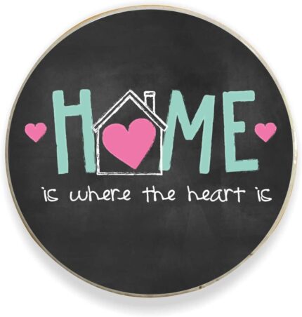 Yaya Cafe Home is Where The Heart is Home Printed Fridge Magnet - Round - Image 1