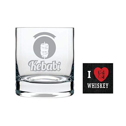 Yaya Cafe Kebabi Hindi Engraved Whiskey Glass - 325 Ml - Image 1