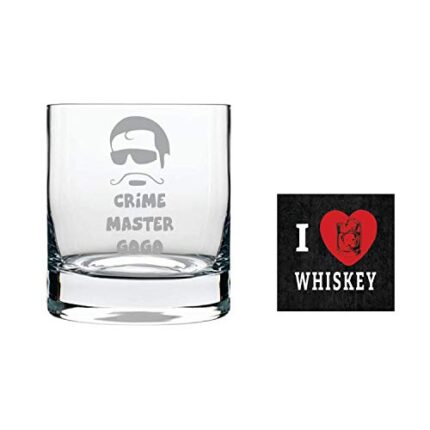 Yaya Cafe New Year Gifts, Crime Master Gogo Hindi Engraved Whiskey Glass - 325 ml - Image 1