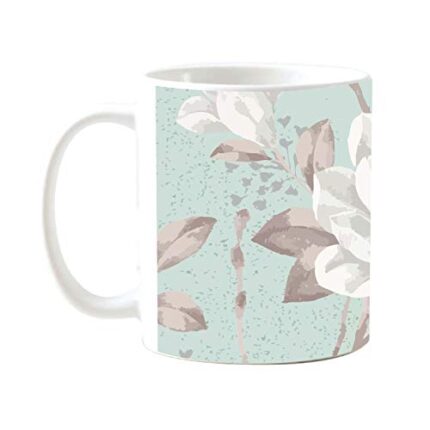 Yaya Cafe Nice Floral Flower Ceramic Coffee Mug 325 ml - Image 1