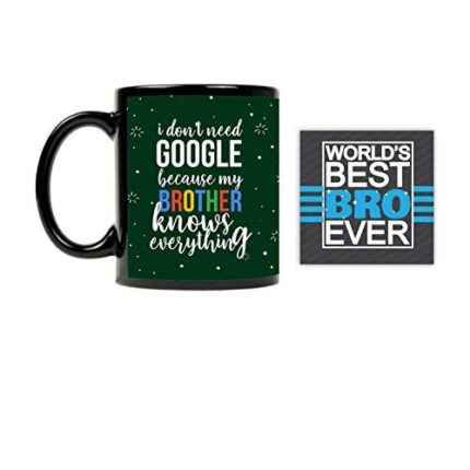 Yaya Cafe Rakhi Brother Google Brother Quote Printed Mug 330 ml Rakhi - Image 1
