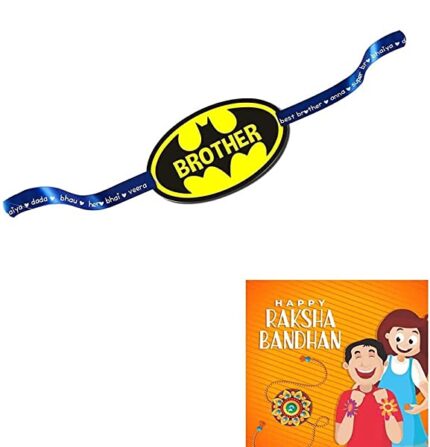 Yaya Cafe Rakhi for Brother Batman Brother Printed Rakhi Raksha Bandhan with Roli Tika - Image 1