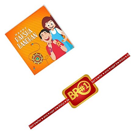 Yaya Cafe Rakhi for Brother Boy Printed #1 Bro Rakhi No 1 Bro Raksha Bandhan, One Size, Acrylic, Acrylic - Image 1