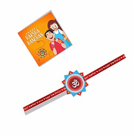 Yaya Cafe Rakhi for Brother Boy Printed Rakhi Om Raksha Bandhan, One Size, Acrylic, Acrylic - Image 1
