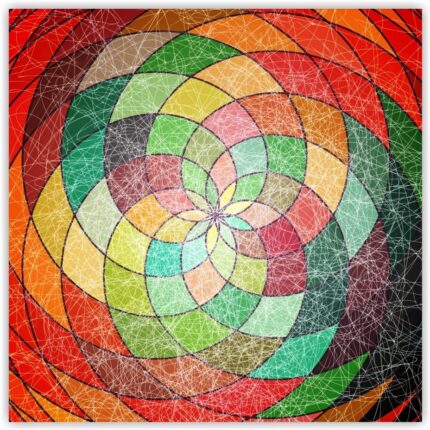 Yaya Cafe Seductively Abstract Printed Ceramic Coffee Mug 330ml with Coaster - Image 4