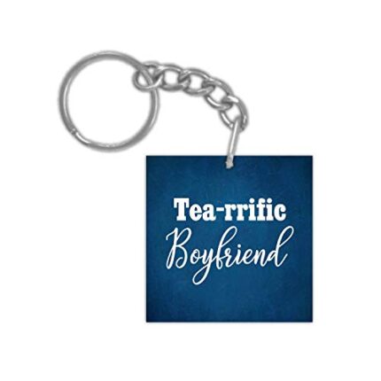 Yaya Cafe Valentine Gifts for Boyfriend, Tearrific Terrific Tea Lover Boyfriend Keychain Keyring - Image 1