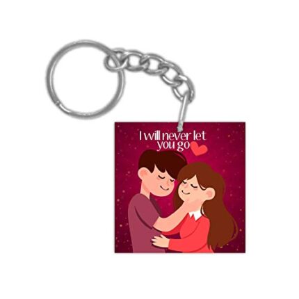 Yaya Cafe Valentine Gifts for Girlfriend Wife, I Will Never Let You Go Love Keychain Keyring - Image 1
