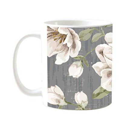 Yaya Cafe Wonderful Floral Flower Ceramic Coffee Mug 325 ml - Image 1