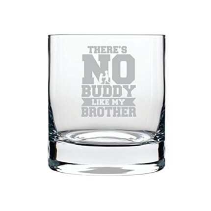 Yaya CafeBirthday Gifts for Brother, Buddy Brother Whiskey Glass with Table Coaster - Stelvio - Image 1